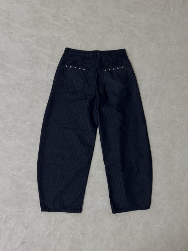 Nix | 🇰🇷 铆釘丹寧條紋長褲