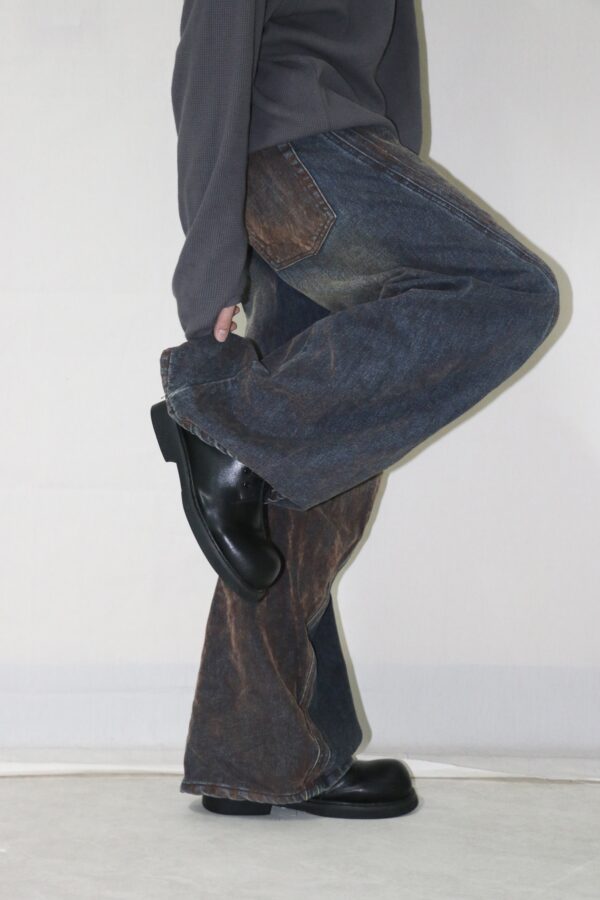 Nix | 🇰🇷 復古淤泥微喇叭牛仔褲