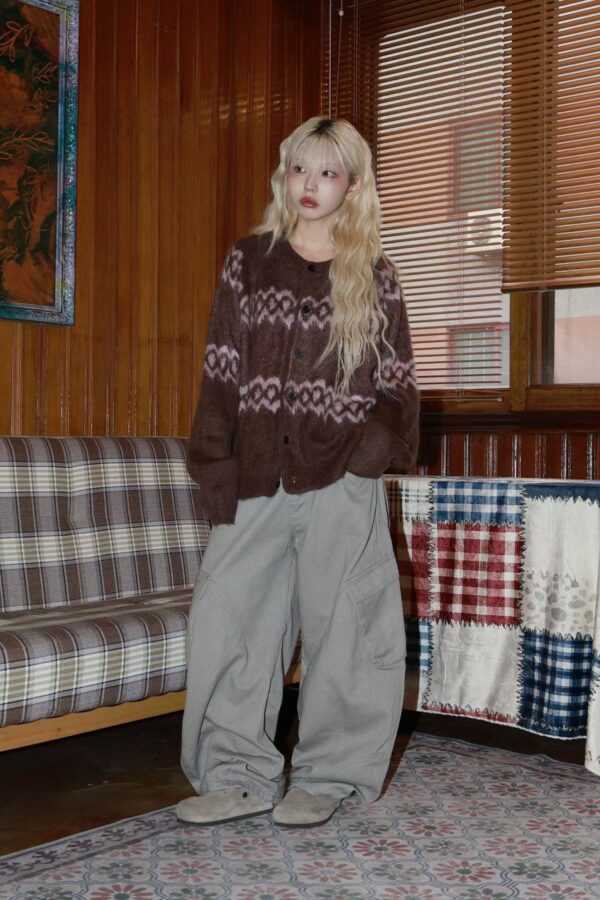 Nix | 🇰🇷 菱波紋針織外套