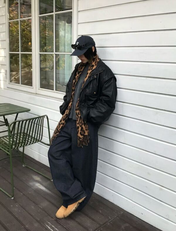 Nix | 🇰🇷 铆釘丹寧條紋長褲