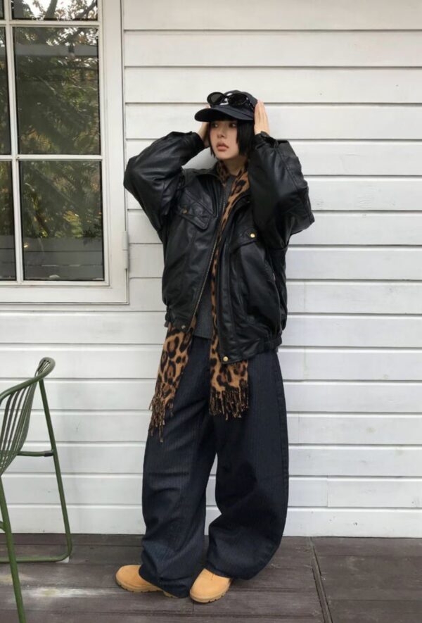 Nix | 🇰🇷 铆釘丹寧條紋長褲