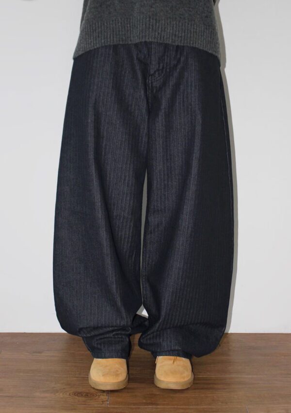 Nix | 🇰🇷 铆釘丹寧條紋長褲