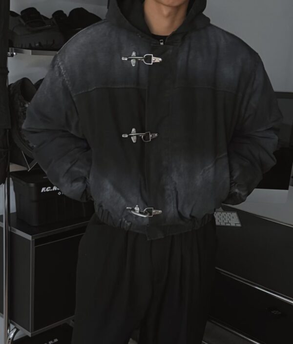 Nix｜🇰🇷消防金屬釦重磅水洗外套