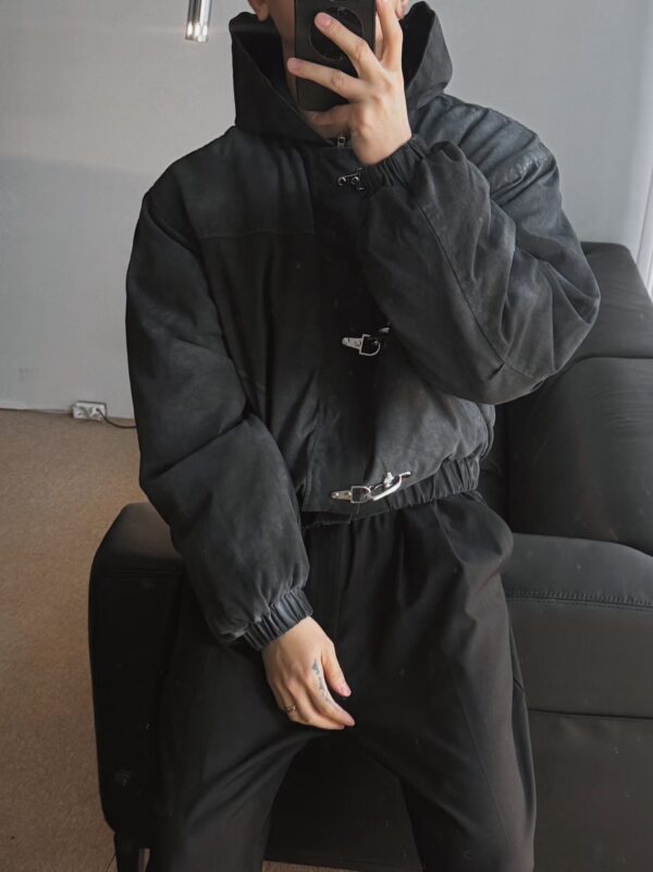 Nix｜🇰🇷消防金屬釦重磅水洗外套