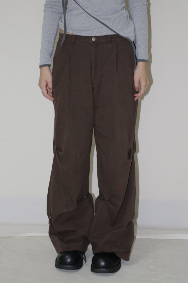 Nix | 🇰🇷 後鬆緊金屬釦長褲