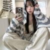 Nix | 🇰🇷 條紋針織連帽外套