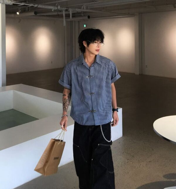 Nix | 🇰🇷 消防扣格紋襯衫